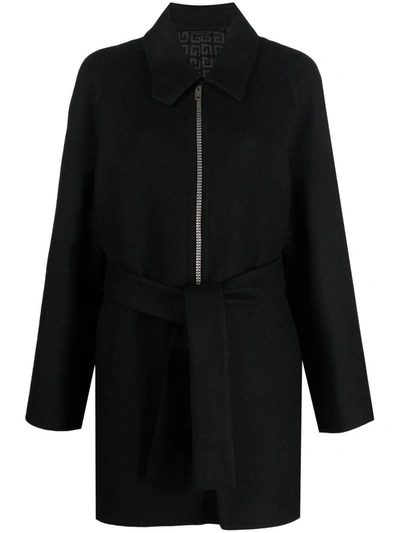Shop Givenchy Double-face Wool Coat In Black
