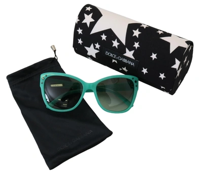 Shop Dolce & Gabbana Green Stars Acetate Square Shades Dg4124  Women's Sunglasses