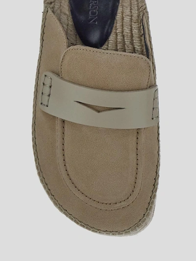 Shop Jw Anderson Espadrille Loafer Mules In <p> Espadrille Loafer Mules In Cream Leather