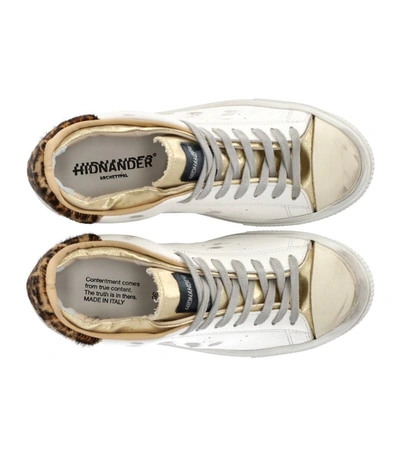 Shop Hidnander Hidn-ander  Starless Low White Gold Sneaker