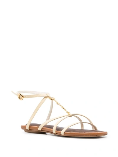 Shop Jacquemus Sandals In Off-white