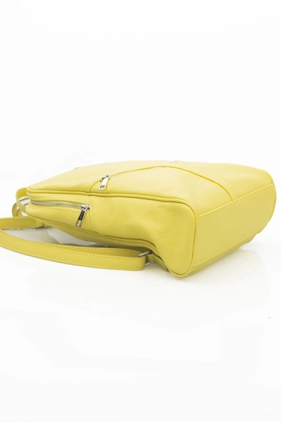 Shop Baldinini Trend Yellow Cowhide Women's Backpack