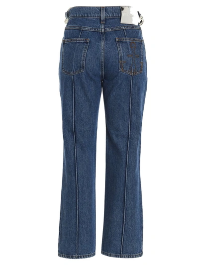 Shop Jw Anderson J.w. Anderson 'chain Link' Jeans In Blue
