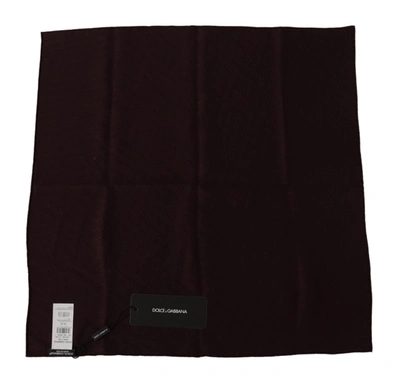 Shop Dolce & Gabbana Brown Silk Blend Square Wrap Handkerchief Men's Scarf