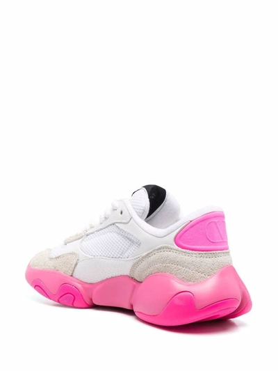 Shop Valentino Garavani Sneakers In Bianco-pinkfluo/ghiac/bia/bia/bia/pinkfluo