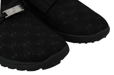 Shop Plein Sport Black Polyester Runner Beth Sneakers Women's Shoes