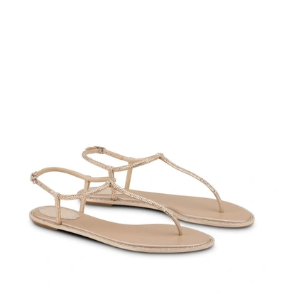 Shop René Caovilla Rene Caovilla Sandals In Gold