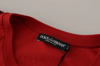 Shop Dolce & Gabbana Red Amor Vincit Omnia Crewneck Women's T-shirt