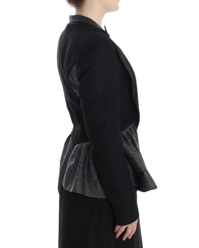 Shop Kaale Suktae Elegant Monochrome Zippered Blazer Women's Jacket In Black