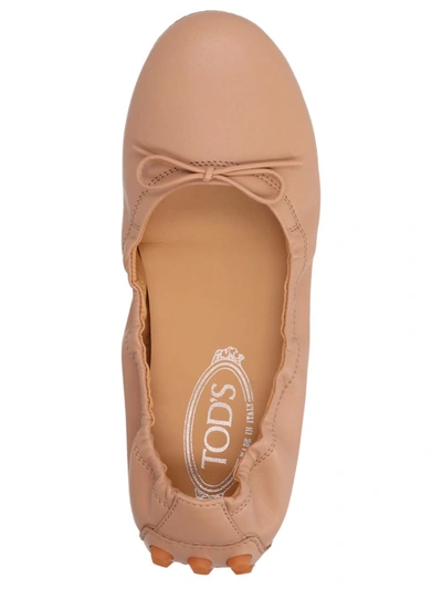 Shop Tod's 'bubble' Ballet Flats In Beige