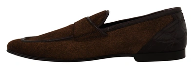 Shop Dolce & Gabbana Men's Dress Loafers Brown Leather Slip Men's Shoes