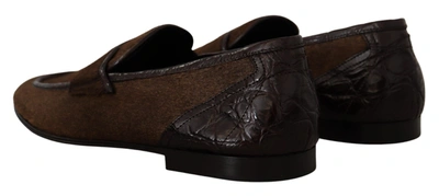 Shop Dolce & Gabbana Men's Dress Loafers Brown Leather Slip Men's Shoes
