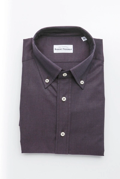 Shop Robert Friedman Black Cotton Men's Shirt