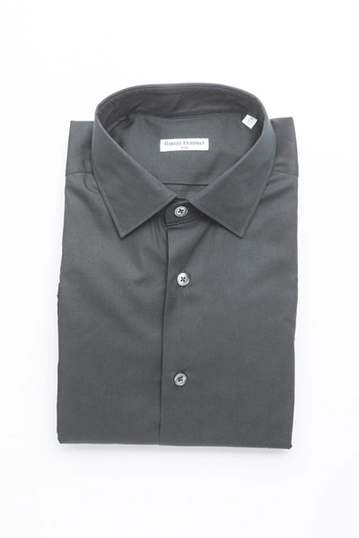 Shop Robert Friedman Black Cotton Men's Shirt
