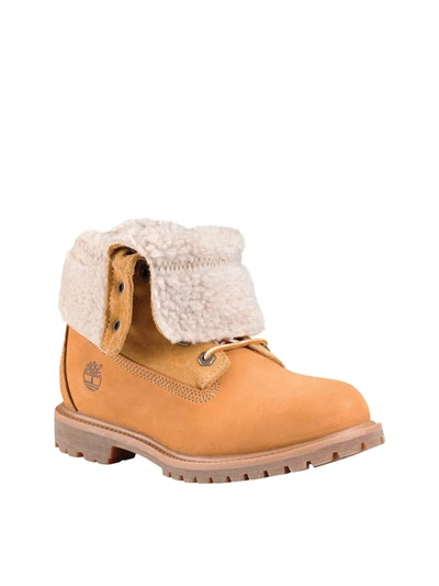 Timberland Authentics Teddy Fleece Fold-down Boots In Wheat Nubuck-neutral  | ModeSens