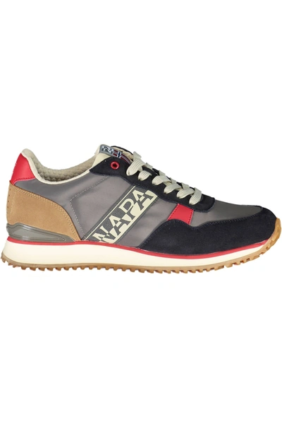 Shop Napapijri Gray Polyester Men's Sneaker