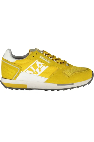 Shop Napapijri Yellow Polyester Men's Sneaker