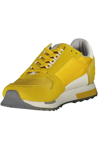 Shop Napapijri Yellow Polyester Men's Sneaker
