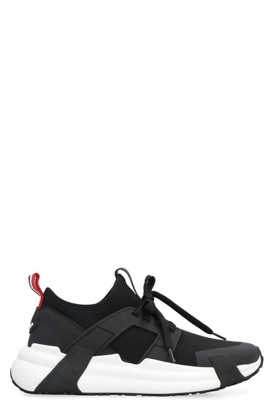 Shop Moncler Lunarove Techno Fabric Low-top Sneakers In Black