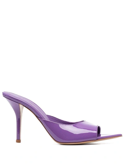 Shop Gia Borghini Pointed Toe Mule Shoes In Pink &amp; Purple