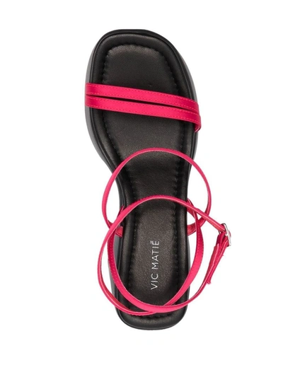 Shop Vic Matie Sandals In Cyclamen/black