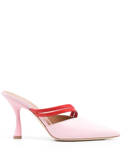 Shop Malone Souliers Tia 90 Leather Mules In Pink