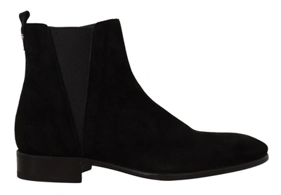 Shop Dolce & Gabbana Black Suede Leather Chelsea Mens Boots Men's Shoes