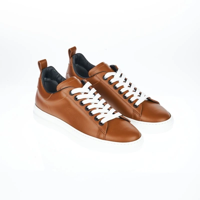 Shop Pantofola D'oro Brown Leather Men's Sneaker