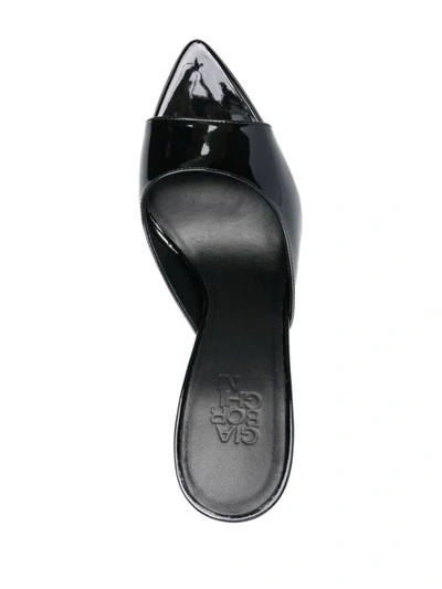 Shop Gia Borghini Perni Leather Mules In Black