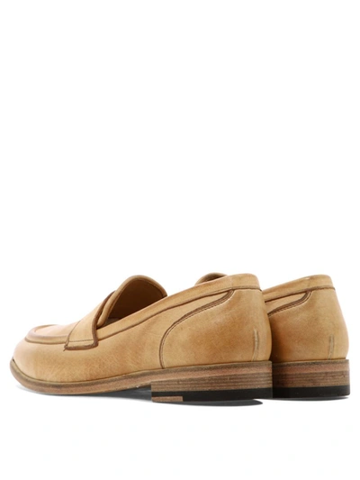 Shop Sturlini Classic Leather Loafers In Beige