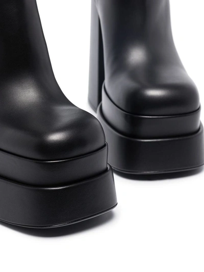 Shop Versace Platform Boots Shoes In Black