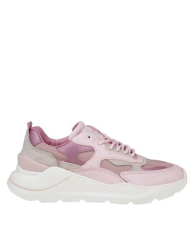 Shop Date D.a.t.e. Suede And Fabric Sneakers In Pink