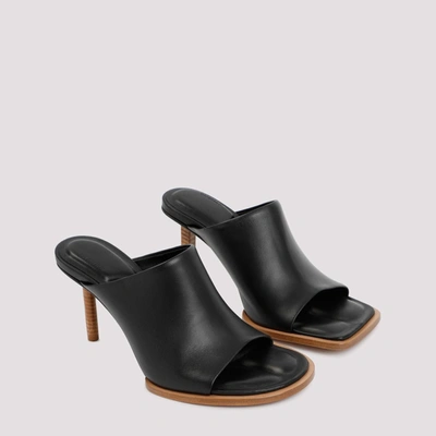 Shop Jacquemus Les Mules Rond Carre Sandals Shoes In Black