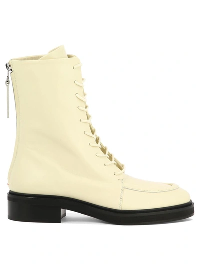 Shop Aeyde "max" Ankle Boots In Beige