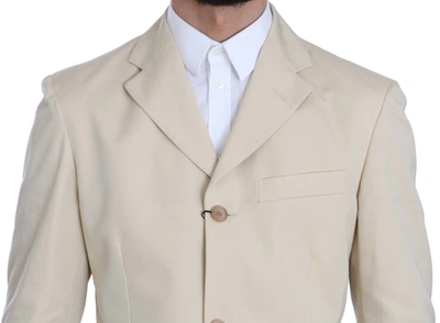 Shop Romeo Gigli Beige Two-piece Suit With Classic Men's Elegance
