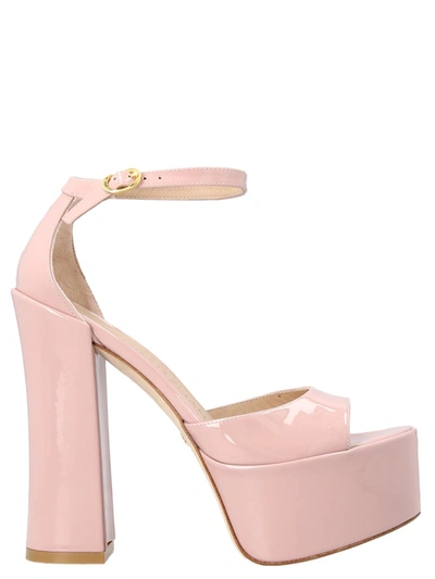 Shop Stuart Weitzman 'skyhigh' Sandals In Pink