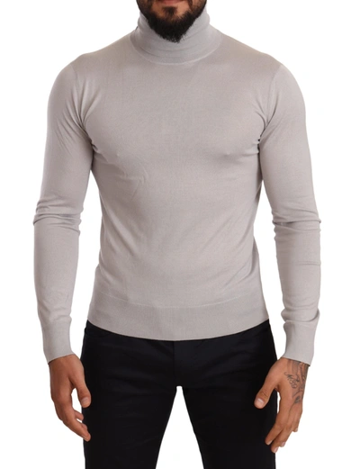 Shop Dolce & Gabbana Gray Cashmere Turtleneck Pullover Men's Sweater