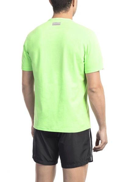 Shop Bikkembergs Green Cotton Men's T-shirt