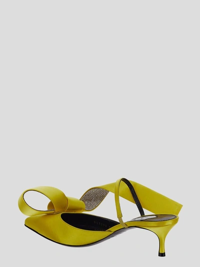 Shop Area X Sergio Rossi Area X Sergio Mimosa Satin Sandal In Yellow