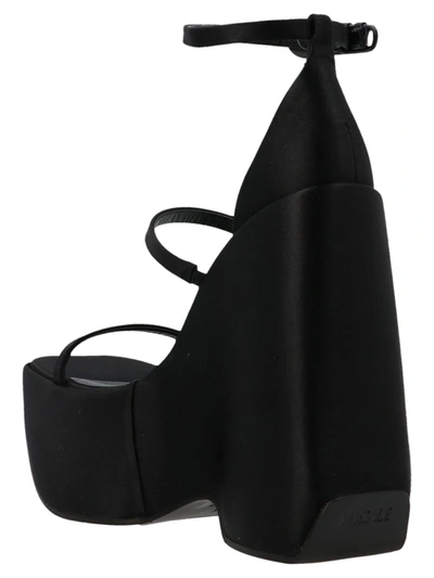 Shop Versace 'triplatform' Sandals In Black