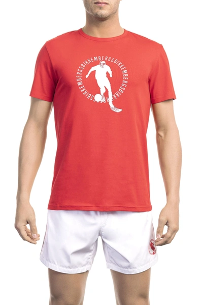 Shop Bikkembergs Red Cotton Men's T-shirt