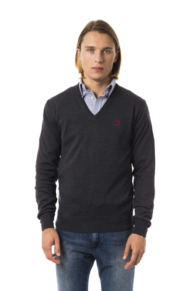 Shop Uominitaliani Gray Merino Wool Men's Sweater