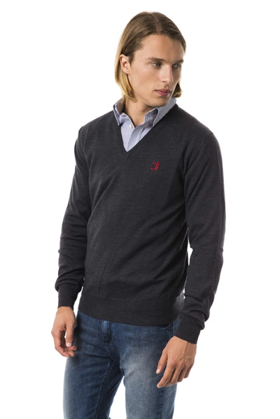 Shop Uominitaliani Gray Merino Wool Men's Sweater