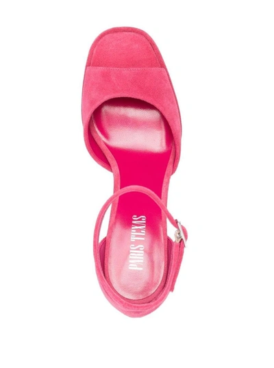 Shop Paris Texas Woman's Tatina Pink Suede Sandals In Fuxia