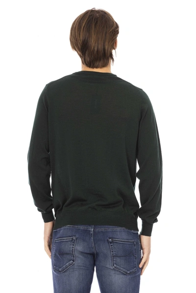 Shop Baldinini Trend Green Fabric Men's Sweater