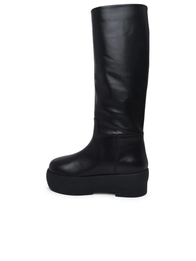 Shop Gia Borghini Black Leather Blend Gia 16 Boots