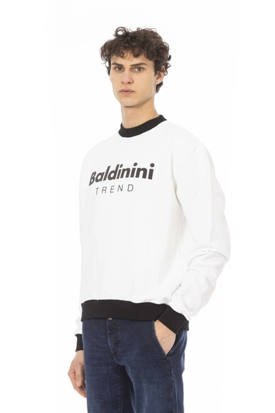 Shop Baldinini Trend White Cotton Men's Sweater