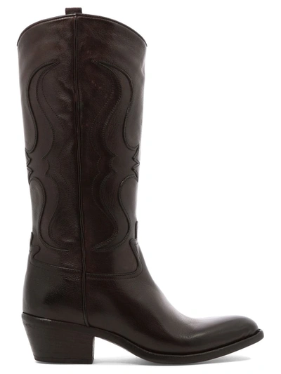 Shop Sartore "texan" Boots In Brown