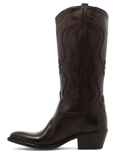 Shop Sartore "texan" Boots In Brown
