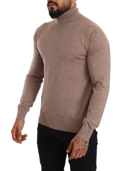 Shop Dolce & Gabbana Brown Cashmere Turtleneck Pullover Men's Sweater